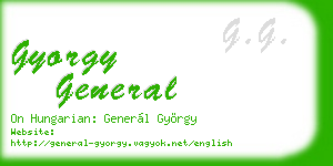 gyorgy general business card