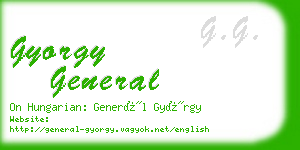 gyorgy general business card